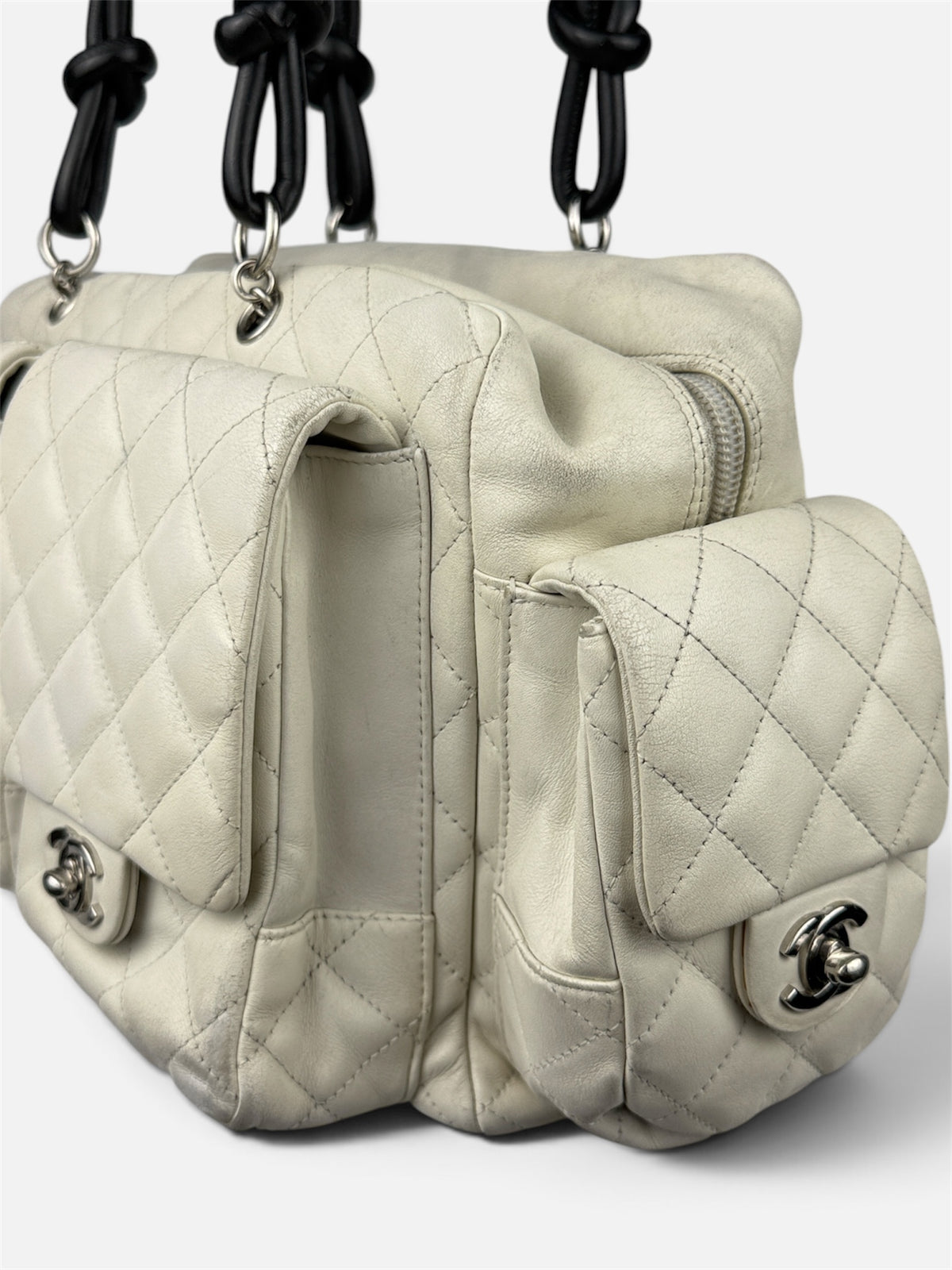 Chanel Cambon Large Python Reporter Bag