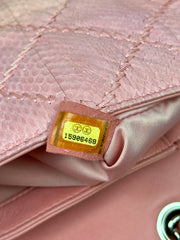 Chanel Baby Pink Python Ultimate Stitch Jumbo Flap Bag