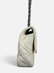 Chanel Grey & Ivory Ombré Caviar Jumbo Flap Bag