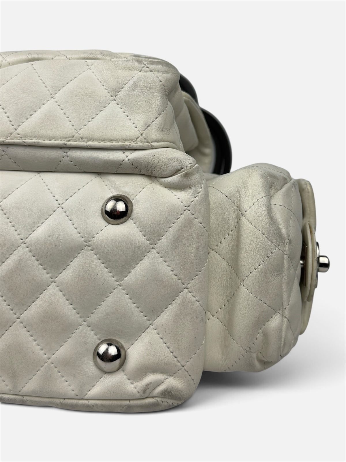 Chanel Cambon Large Python Reporter Bag