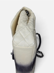 Chanel Grey & Ivory Ombré Caviar Jumbo Flap Bag