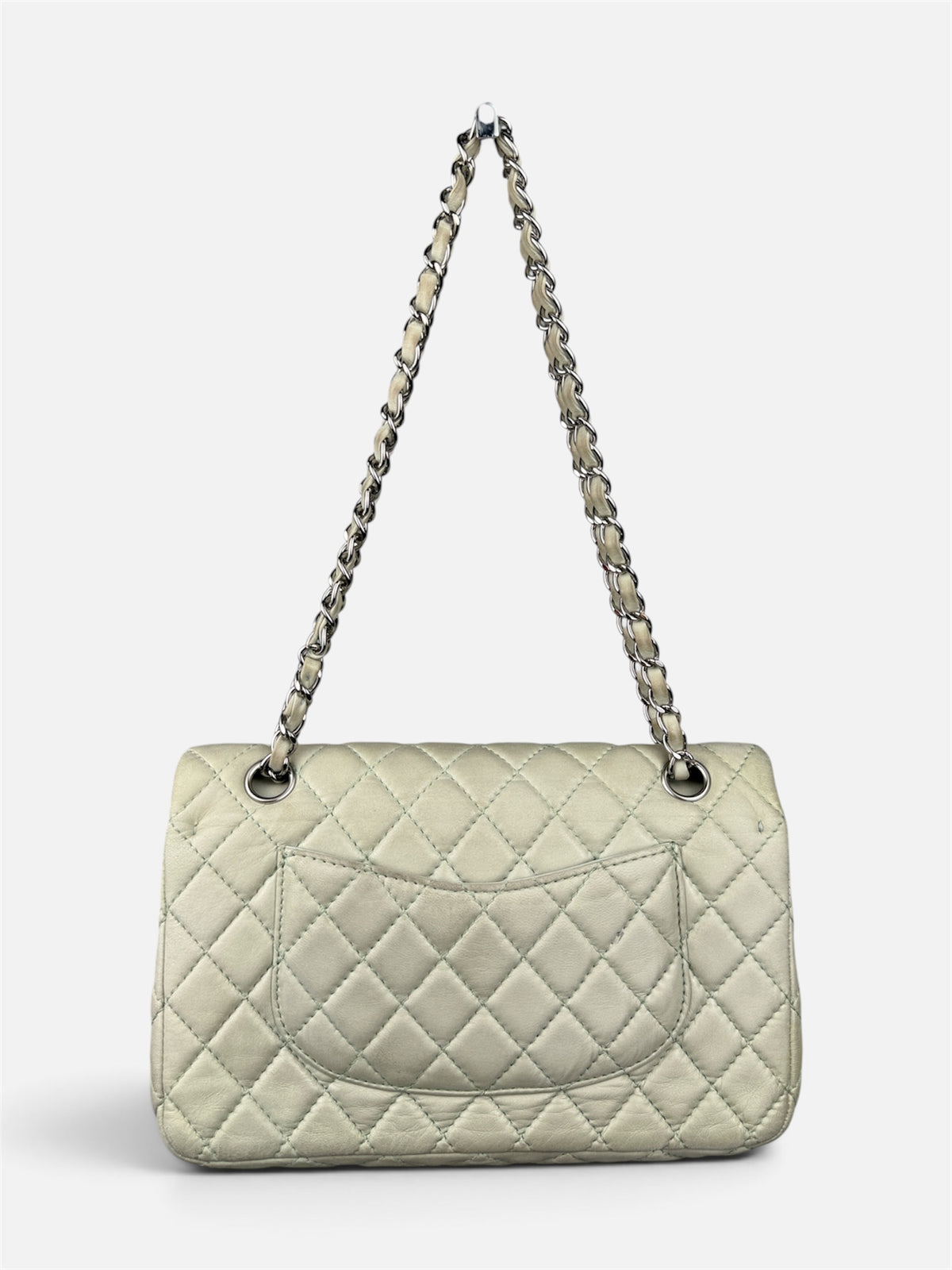 Chanel Classic Medium Double Flap Bag Creme/Pistachio