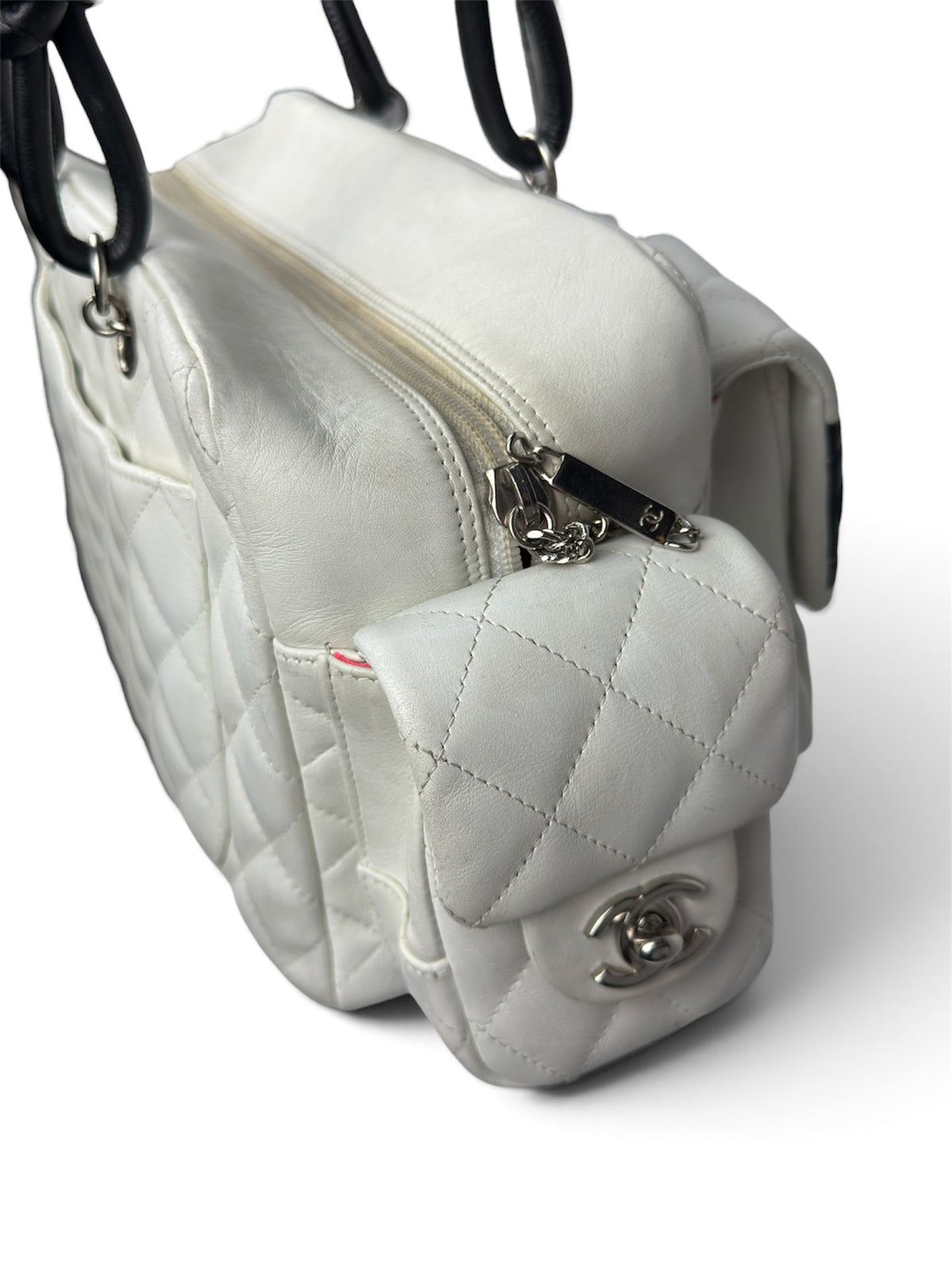 Chanel Cambon Small Reporter Bag Black/White