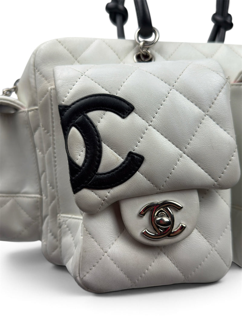 Chanel Cambon Small Reporter Bag Black/White