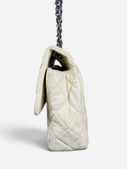 Chanel Grey & Ivory Ombré Caviar Jumbo Flap Bag