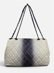 Chanel Grey & Ivory Ombré Caviar Jumbo Flap Bag