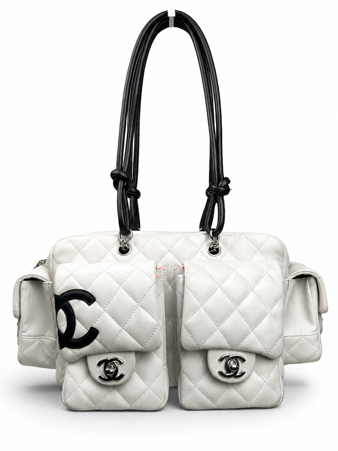 Chanel Cambon Small Reporter Bag Black/White