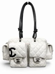 Chanel Cambon Small Reporter Bag Black/White