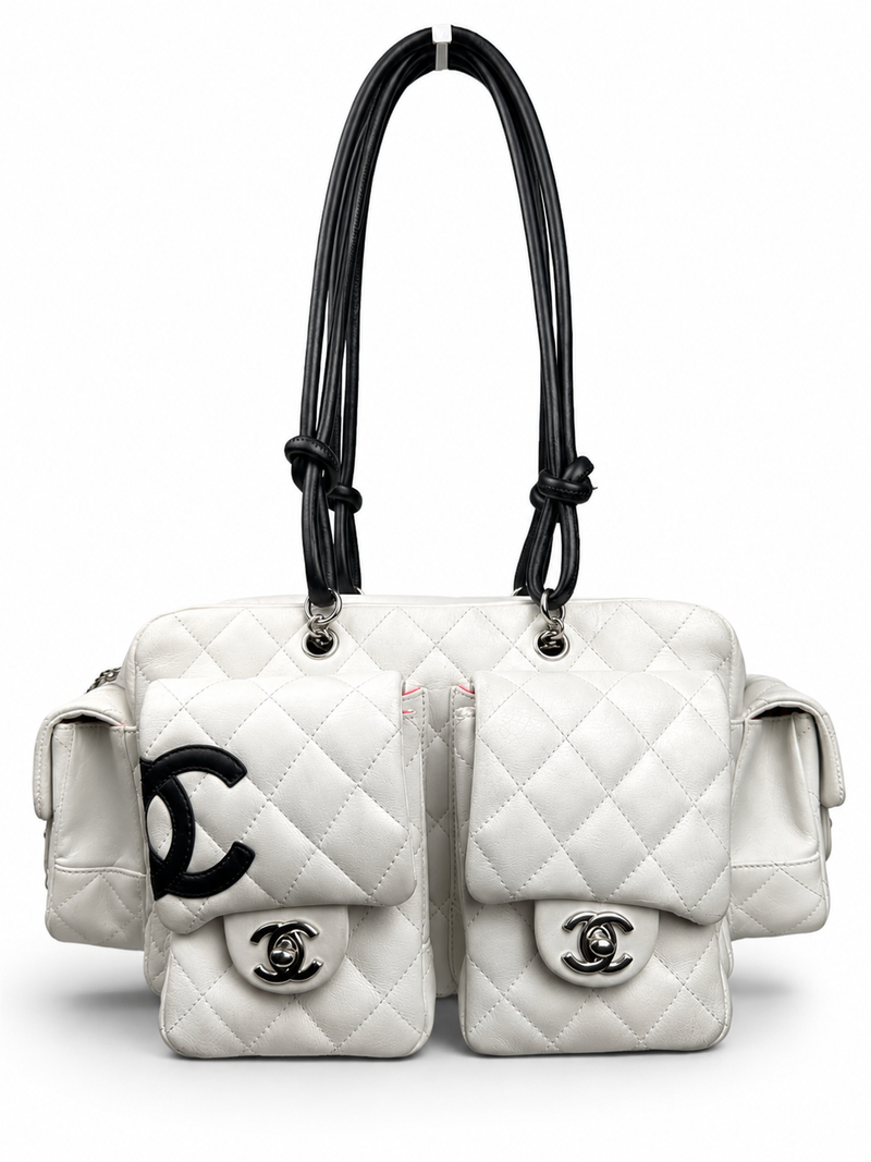 Chanel Cambon Small Reporter Bag Black/White