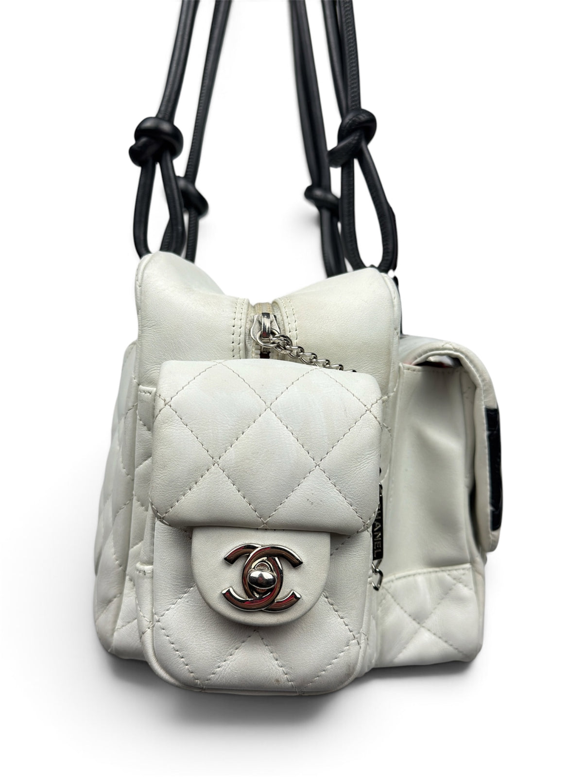 Chanel Cambon Small Reporter Bag Black/White