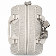 Dior AW04 White Glitter "Gambler" Bowling Bag