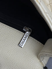 Chanel Grey & Ivory Ombré Caviar Jumbo Flap Bag