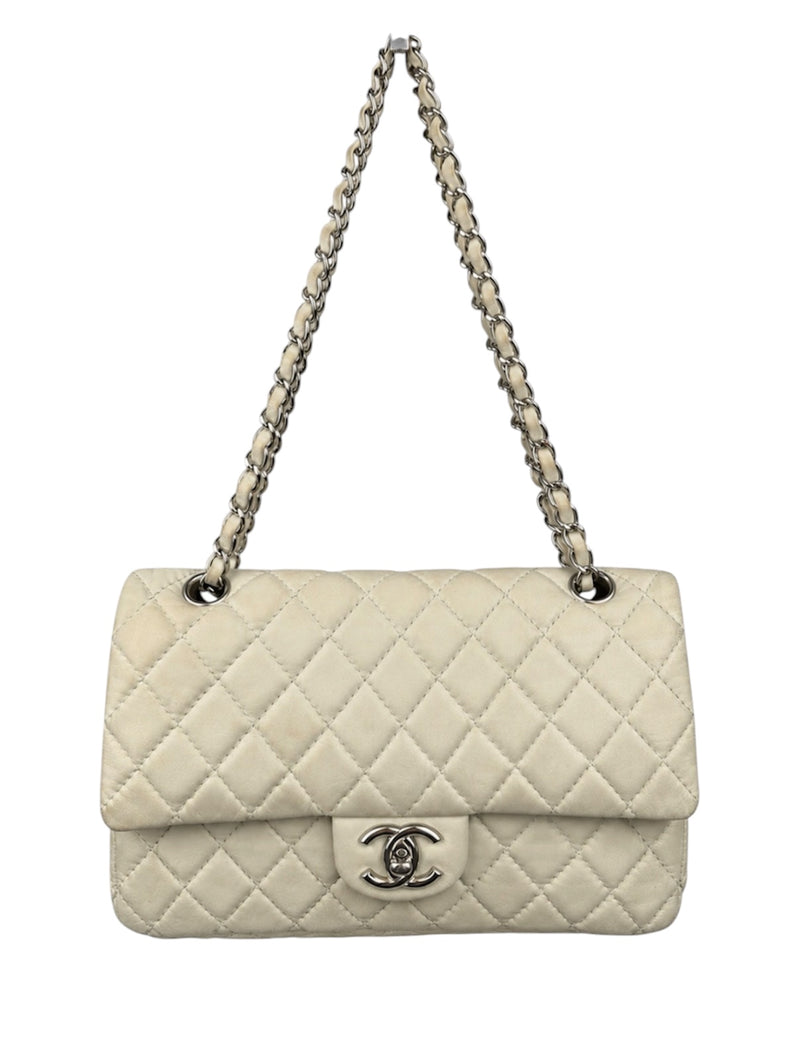 Chanel Classic Medium Double Flap Bag Creme/Pistachio
