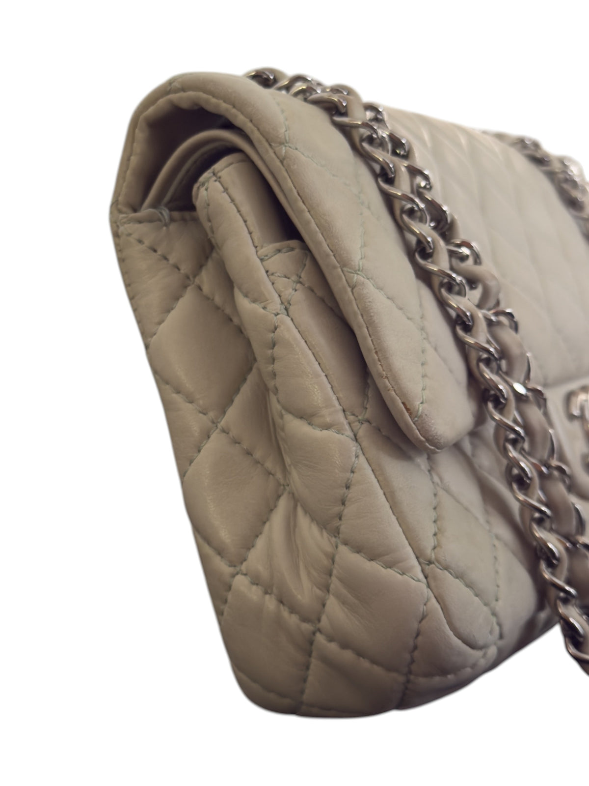 Chanel Classic Medium Double Flap Bag Creme/Pistachio